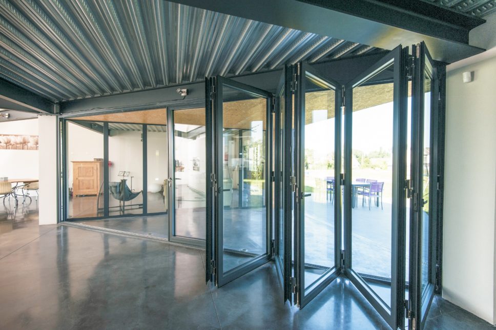 bifolding doors in a contemporary house