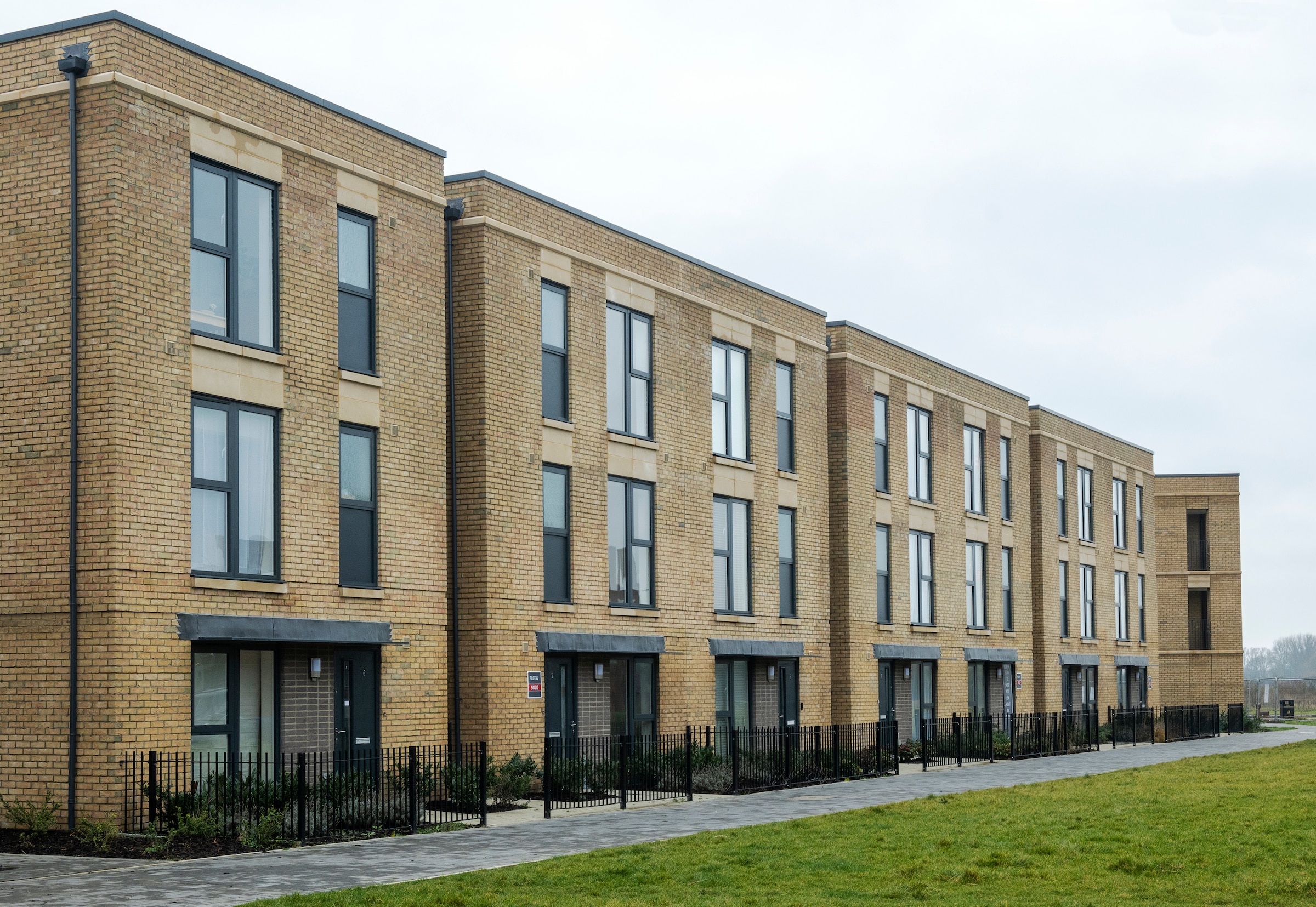 aluminium windows for contractors and developers in a new block of flats. 