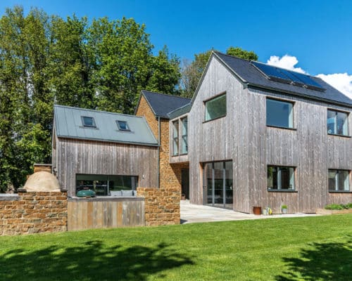 Velfac windows and doors in a timber clad new house