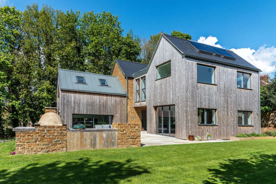 Velfac windows and doors in a timber clad new house